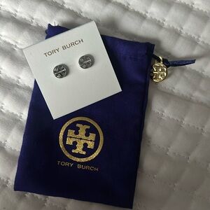 Brand new in box Tory Burch silver studs